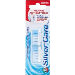 Perfetti Van Melle Silver Care Tête Médium Recharge 2uts