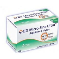 BD Aiguille BD Microfine 0.23 X 4 mm pour Stylo 32g
