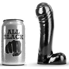 All Black Dildo Noir 15cm 1pc