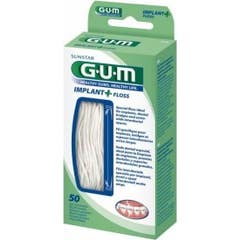 GUM™ Implant Floss Floss implants dentaires sans cire 50 fils x 30cm