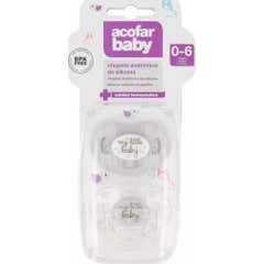 Acofar Acofarbaby Tétine Silicone Gris 0-6 Mois