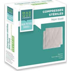 Marque Conseil Compresses Stériles Non Tissé 10x10cm 50 Sachets