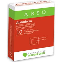 Marque Verte Absoderm Pansements Adhésifs 8x10cm 10uts