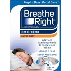Breathe Right Plâtres Nasaux Extra Fort 10uts