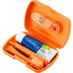 Curaprox Kids Travel Kit Laranja 6-12 Anos