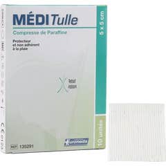 Euromedis MÉDI Tulle Apósitos Parafina 5x5 cm 10 uds
