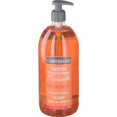 Le Comptoir Du Bain Savon Traditionnel De Marseille Mandarine Sauge 1L