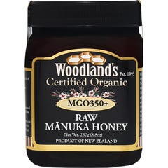 Woodland's Miel de Manuka brute MGO350 monoflorale 250 g