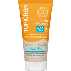 Topicrem Crème Mousse Fini Mat SPF50 50 ml