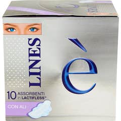 Lines È Compresses Absorbantes Lactifless avec Ailes 10uts