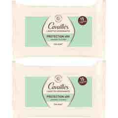 Cavaillès Protection 48H Lingettes Déodorantes Amande Fleurie 2 x 15 Unités
