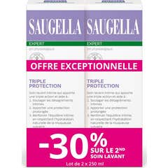 Saugella Expert Triple Protection Soin Lavant Intime 2x250 ml