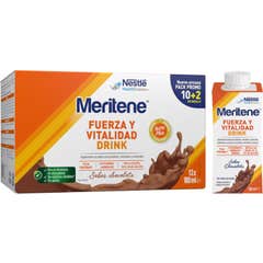 Meritene Fuerza y Vitalidad Drink Chocolate 12x180ml