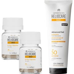 Heliocare 360º D Plus 2x30 capsules + CADEAU Heliocare Advanced Gel Solaire Protecteur SPF50 250 ml