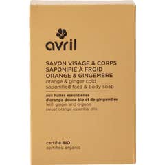 Avril Savon Visage & Corps à Froid Orange & Gingembre 100 gr