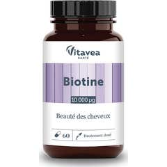 Vitavea Biotine 10000µg Beauté des Cheveux 60 Gélules