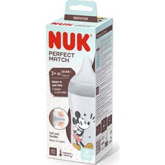 Nuk Perfect Match Biberon Silicone Pp 3+M Mickey 260ml 1 Unité