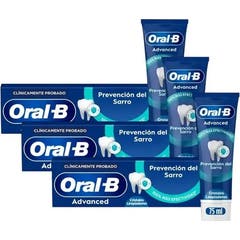 Oral-B Advanced Prévention du Tartre Dentifrice Menthe 3x75 ml
