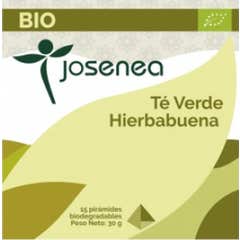 Josenea thé vert avec boîte de menthe bio 15 Pyramides