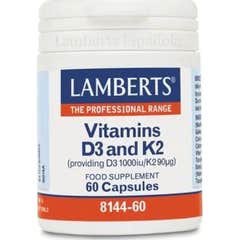 Lamberts Vitamina D3 1000 Ui Y K2 90 µg 60 Caps Lamberts Vitamina D3 1000 Ui Y K2 90 µg 60 Caps