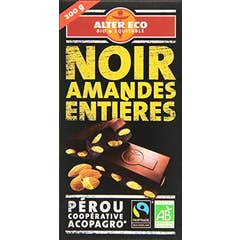 Alter Eco Chocolate Negro Almendras Enteras 200g