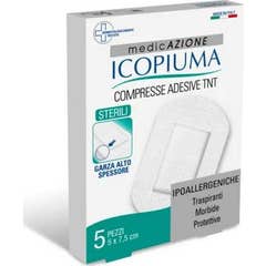 Icopiuma Compresse Adhésif Tnt 7,2x5cm 5uts