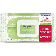Babysoin Lingettes Nettoyantes 2x70 Unités