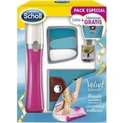 Scholl Velvet Smooth Lime Électrique + Huile Ongles + Trousse cadeau