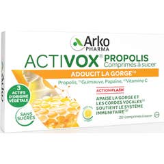 Arkopharma Activox Própolis Goût Miel et Citron 24 comprimés