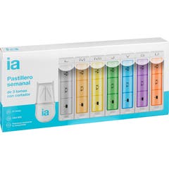 Interapothek Pack Pilulier Hebdomadaire 3 Dose + Coupe-Pilule