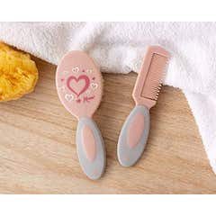 Kiokids Set Peigne et Brosse Rose