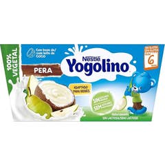 Yogolino Pack Bouillies Coco et Poire +6m Sans Gluten 4x90g