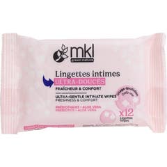 Mkl Green Nature Lingettes Intimes Ultra-Douces Fraîcheur 12uts