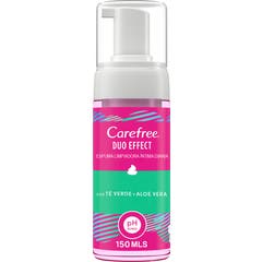 Carefree Duo Effect Espuma Íntima Té Verde y Aloe Vera 150ml