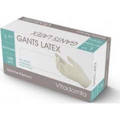 Vitadomia Gants Latex Non Poudré M 7/8 100uts