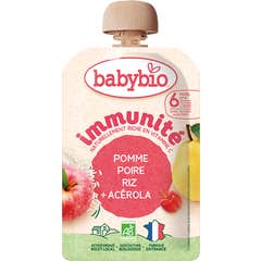 BabyBio Immunité Pomme Poire Riz Acérola +6M 100 g
