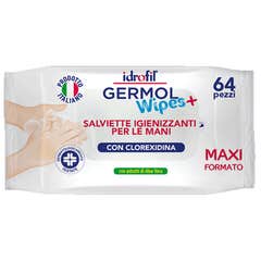 Idrofil Germol Wipes+ Lingettes Nettoyantes Mains 64uts