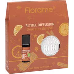 Florame Pack Huile Cannelle Orange Bio 10 ml + Décoration Parfumée