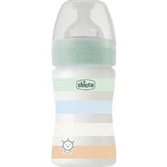 Chicco Well Being Colors Biberão Silicone Fluxo Lento 0M+ Verde 150ml