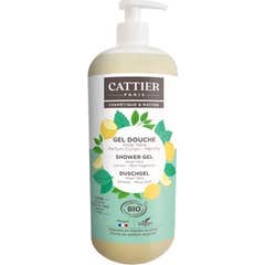 Cattier Gel Douche Sans Sulfate Citron Menthe Bio 1L