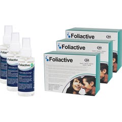 Foliactive Pills 3x60caps + Foliactive Spray Anticaída 3x100ml