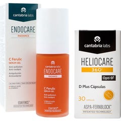 Endocare Radiance C Ferulic Sérum Gel 30ml + Heliocare 360º D Plus 30 Capsules