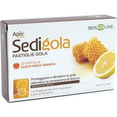 Biosline Apix Sedigola Bonbons Miel et Orange 20 pastilles