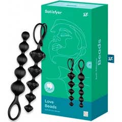 Satisfyer Love Beads Anal Balls Noir Noir 1pc