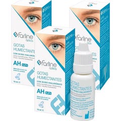 Farline Gouttes Hydratantes à l'Acide Hyaluronique 0,2% 3x15 ml