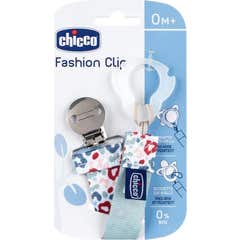 Chicco Fashion Clip Attache-Sucette 0m+ Neutre 1 Unité
