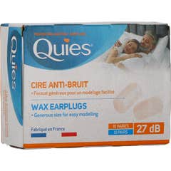 Quies Protection Auditive Cire Naturelle Grande 10 unités