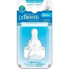 Dr. Brown's Natural Flow™ nivel 2 2 2uds