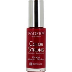 Poderm Vernis Color Strong Durcisseur Rouge Rosé 8 ml