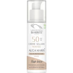 Laboratoires de Biarritz Crème Solaire Teintée Alga Maris Visage Ivoire SPF50 50ml